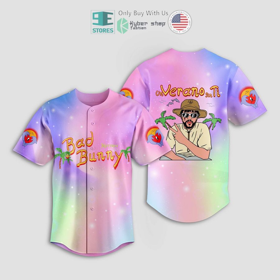 BEST Bad Bunny Un Verano Sin Ti galaxy pink Baseball Jersey