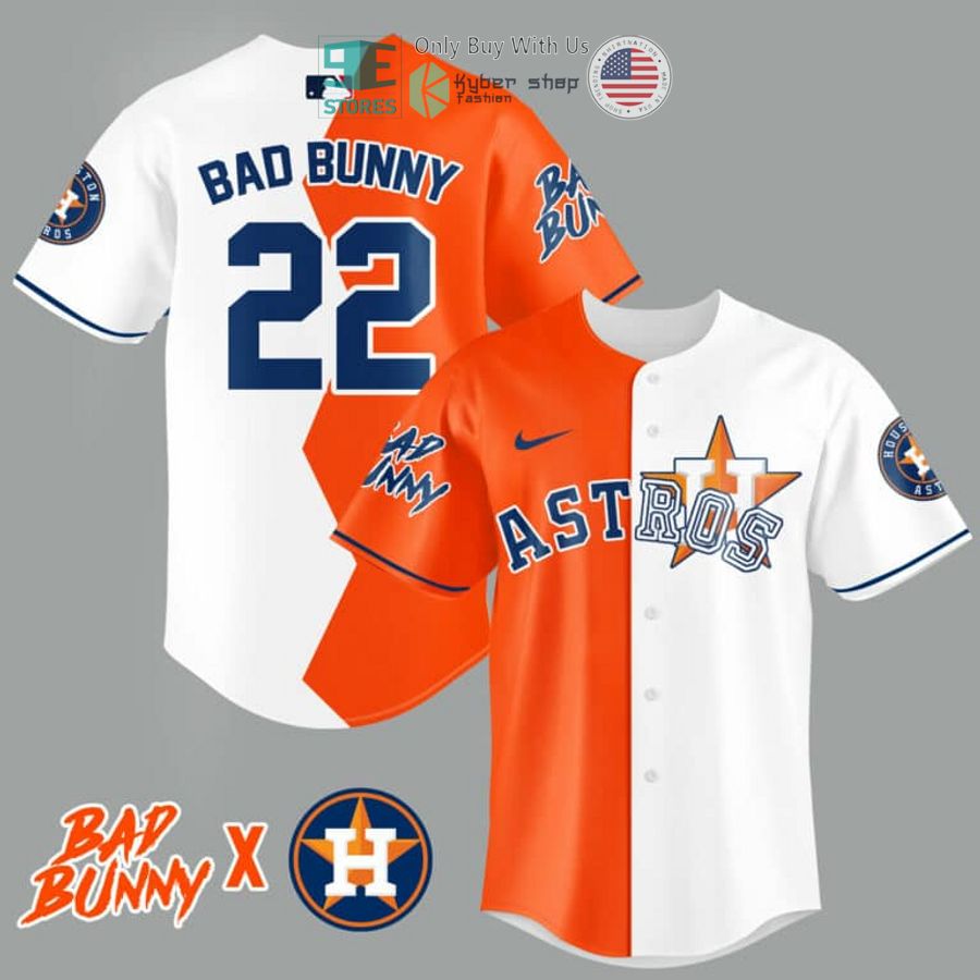 BEST Bad Bunny and Houston Astros Baseball Jersey
