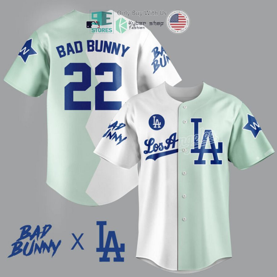 BEST Bad Bunny and Los Angeles Dodgers Baseball Jersey