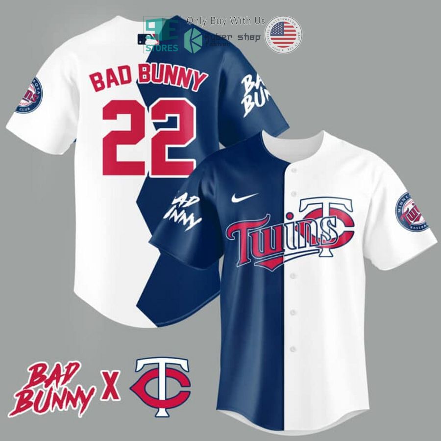 BEST Bad Bunny and Minnesota Twins Baseball Jersey
