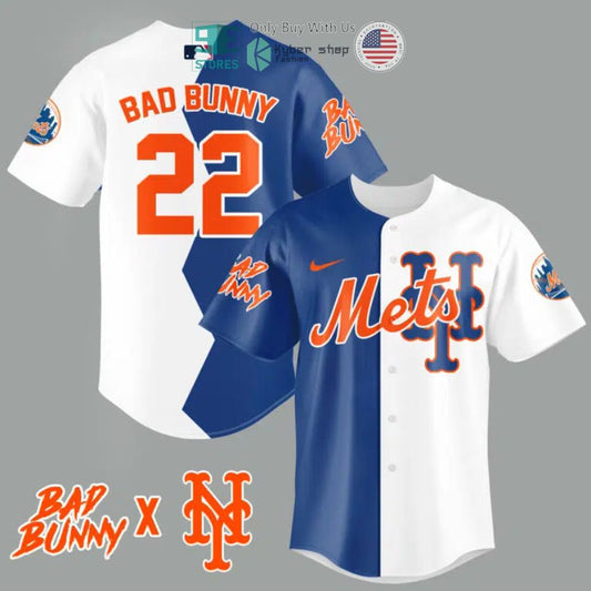 BEST Bad Bunny and New York Mets Baseball Jersey