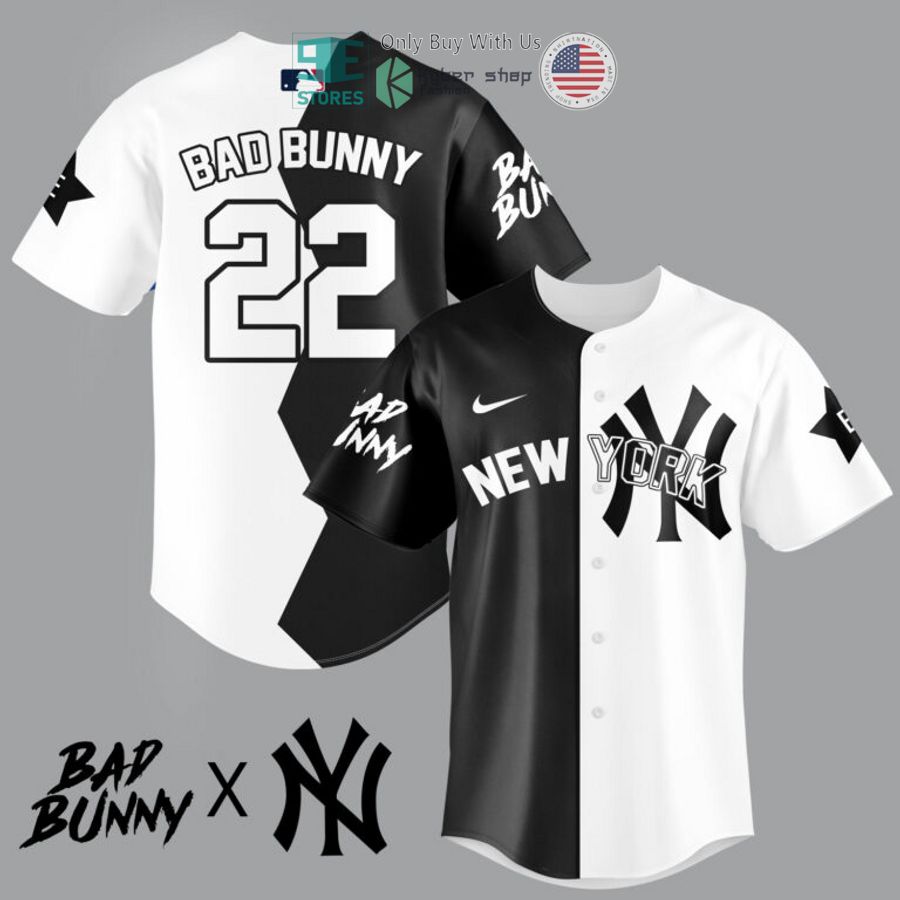 BEST Bad Bunny and New York Yankees Baseball Jersey