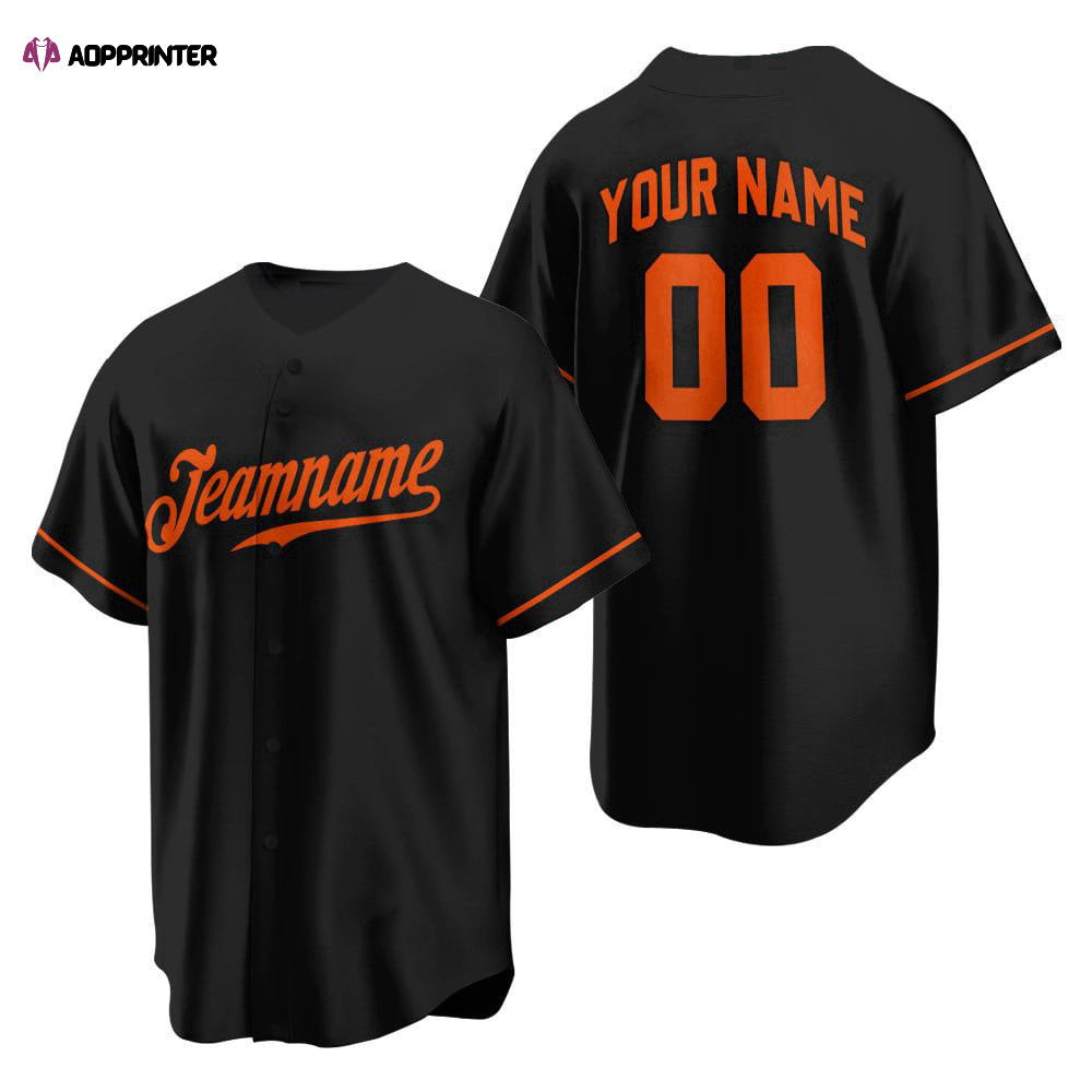 Baltimore Black Orange Baseball Jersey Customized Name And Number, For Men Women