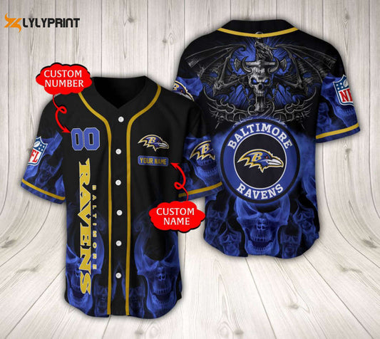 Baltimore Ravens Baseball Jersey Custom Name And Number Fan Gifts - lylyprint.com T-Shirts, Hoodie, Sweatshirt (Image 1)