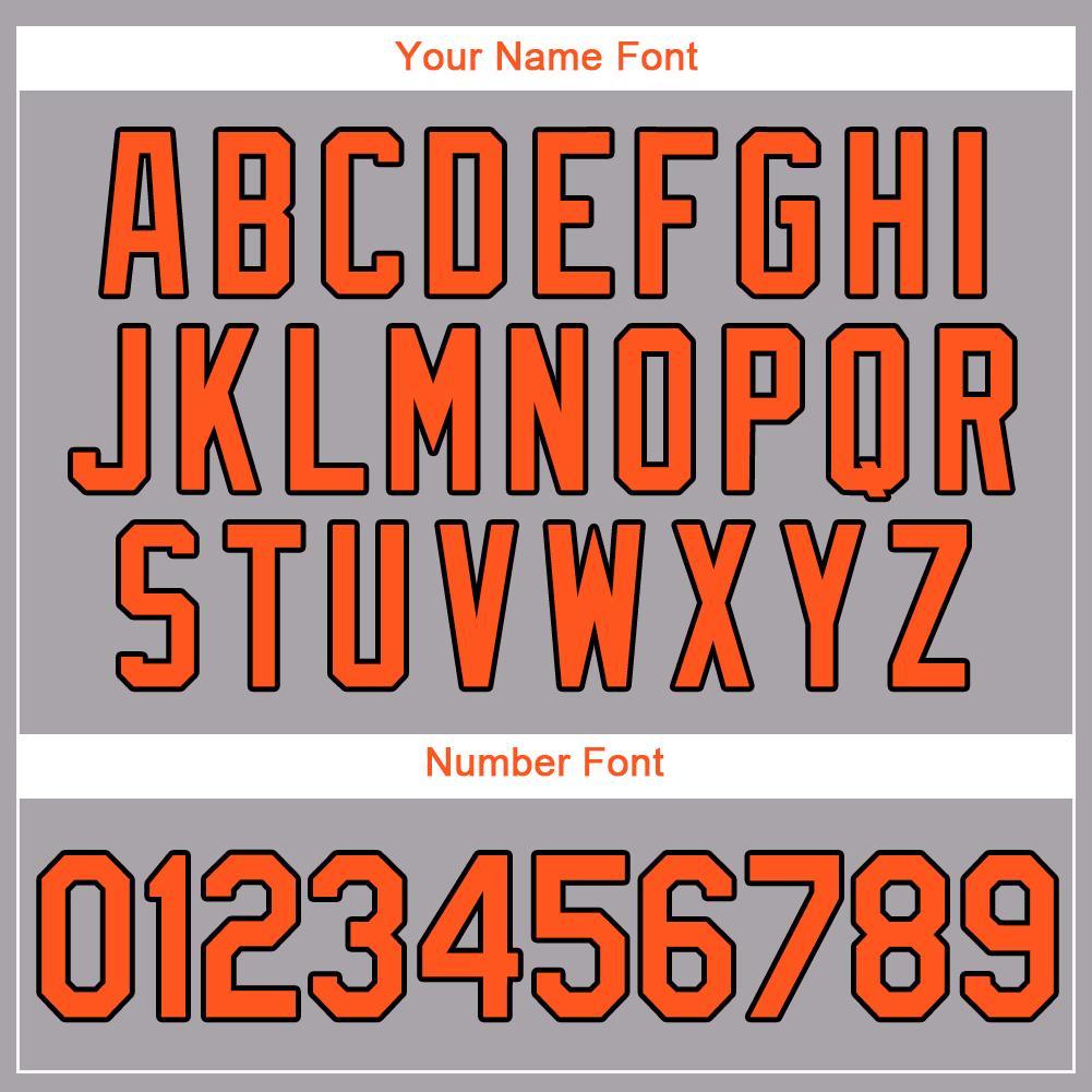 Custom Gray Orange-Black Baseball Jersey