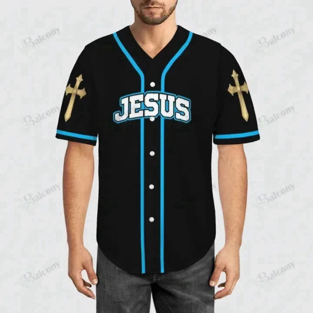 Baseball Tee Miraculous lion with a shining cross Baseball Jersey 137 (Image 2)
