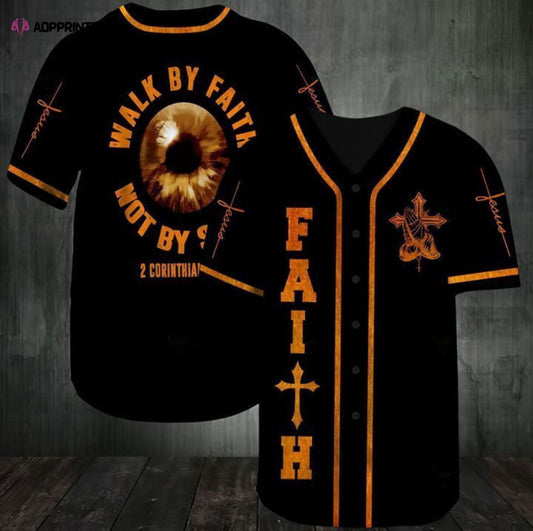 Walk by Faith: Baseball Tee Jersey - Play with Confidence - Aopprinter Hoodie, Sweatshirt | WearSparks.com (Image 1)