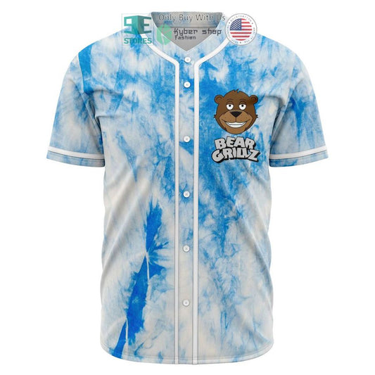 BEST Bear Grillz white blue Baseball Jersey