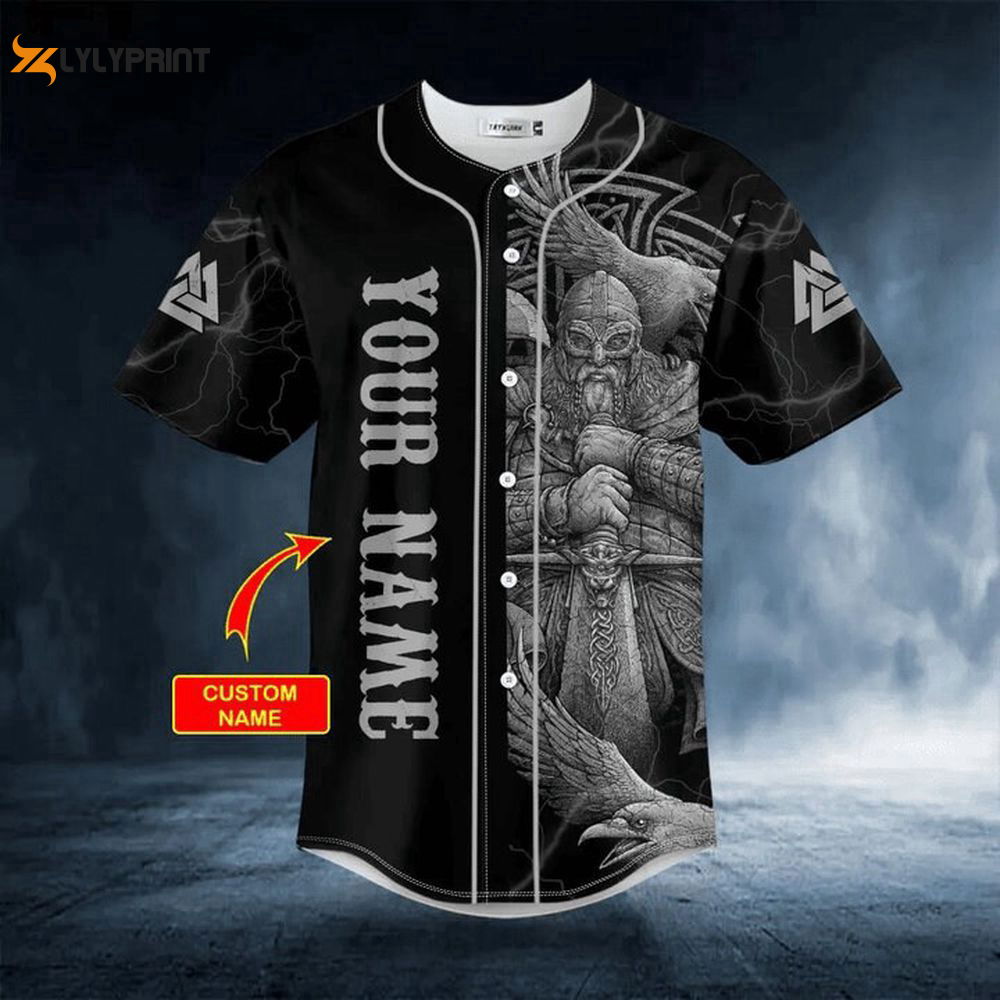 Bew Are The Old Man Black White Viking Baseball Jersey For Men Women - lylyprint.com T-Shirts, Hoodie, Sweatshirt (Image 1)