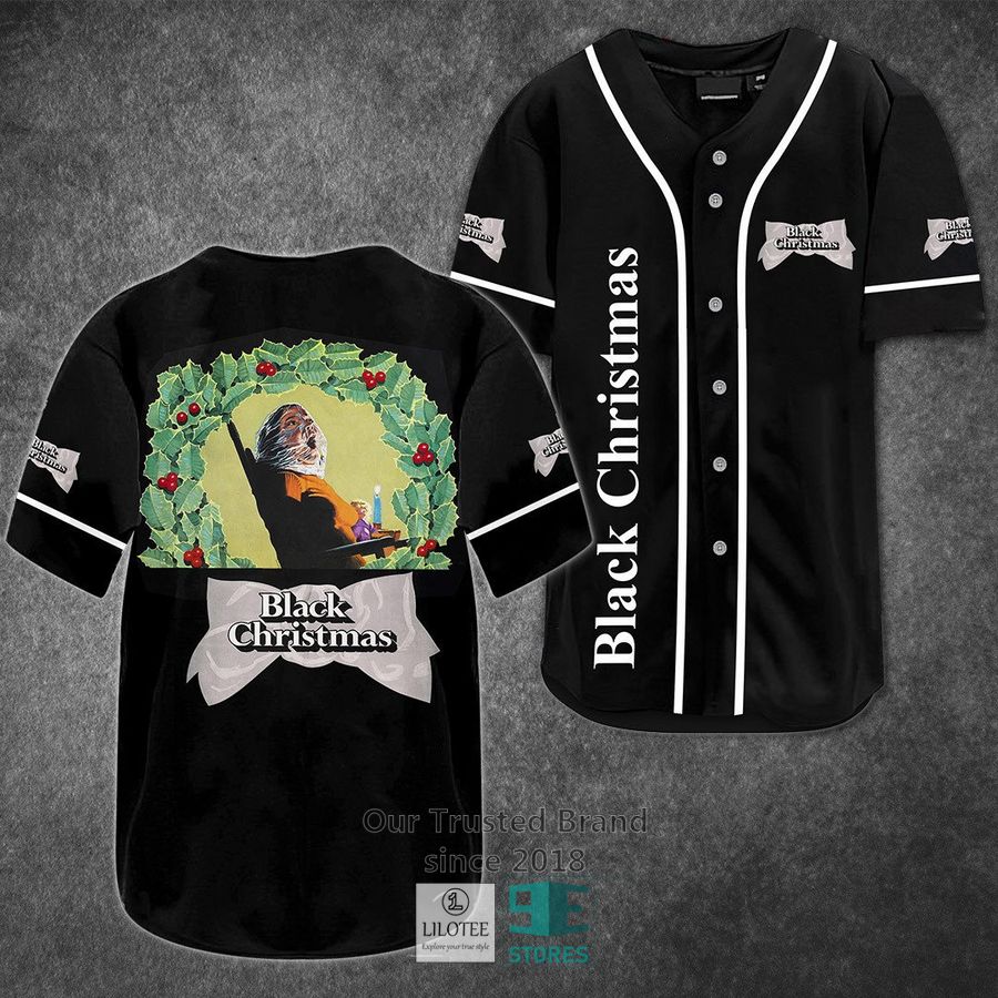 Black Christmas Horror Movie Baseball Jersey