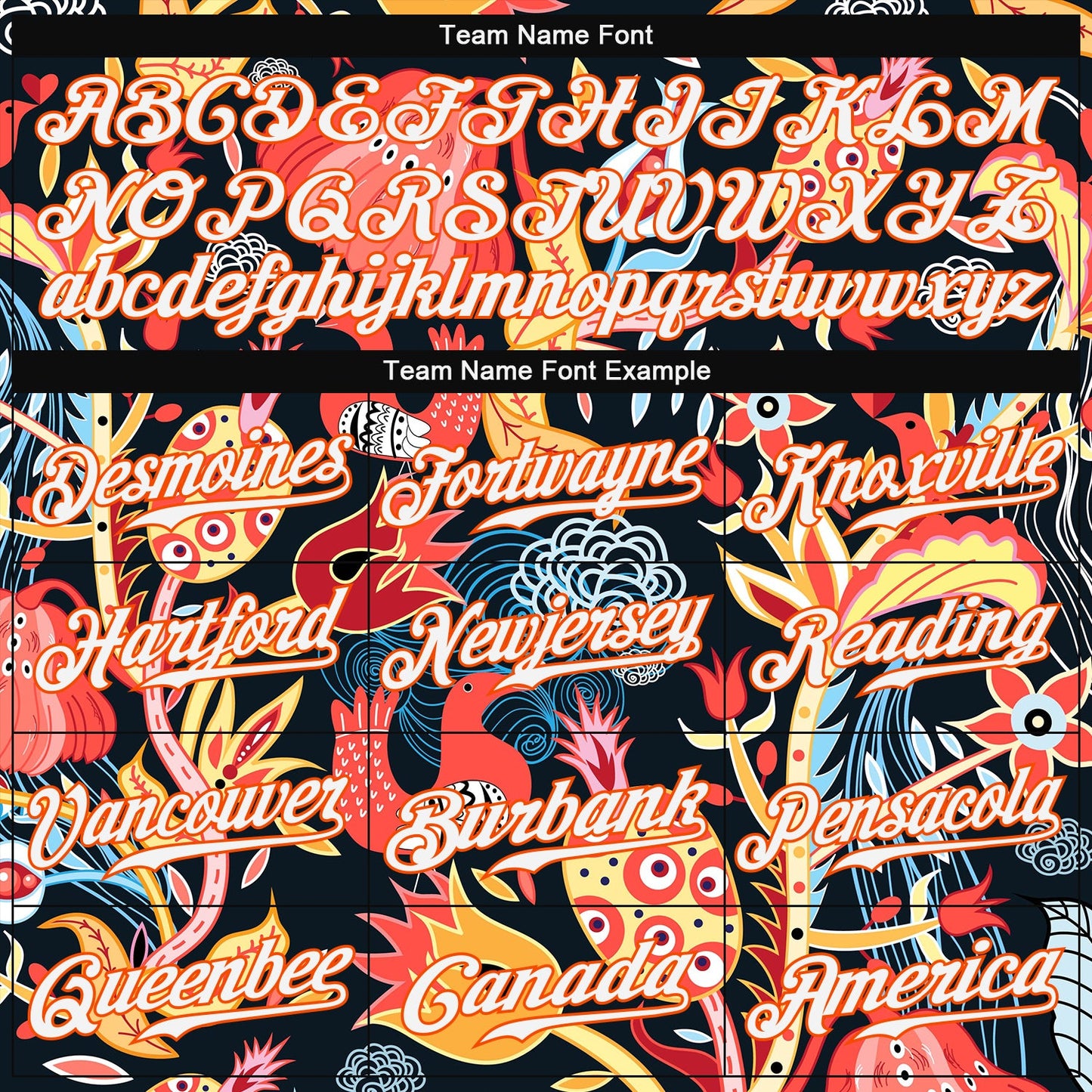 Custom Black White-Orange 3D Pattern Design Flowers Authentic Baseball Jersey