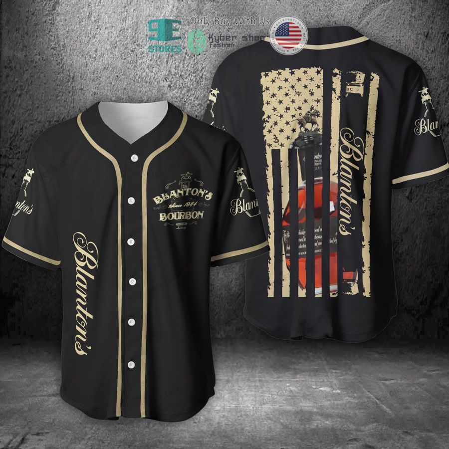 BEST Blanton's United States Flag black Baseball Jersey