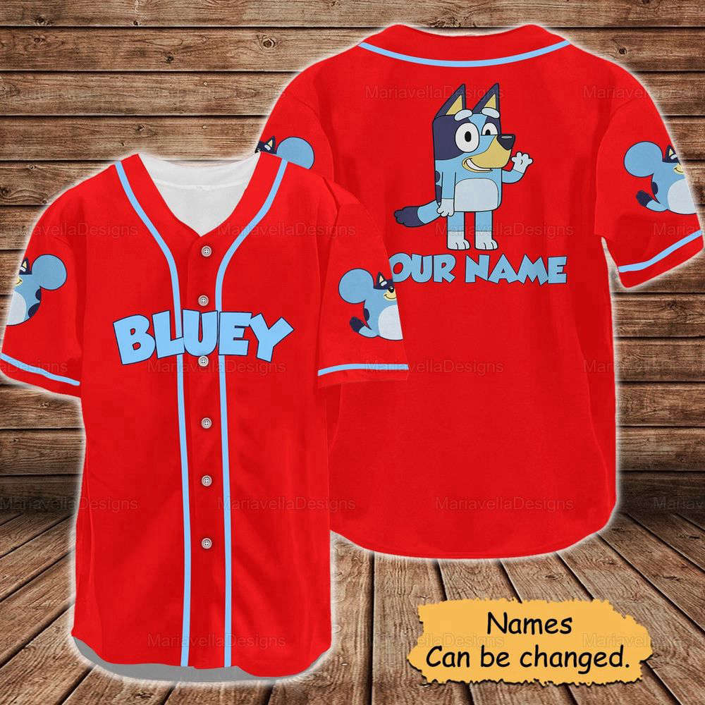 BlueyDad Baseball Jersey, Custom BlueyDad Baseball Jersey - lylyprint.com T-Shirts, Hoodie, Sweatshirt (Image 2)