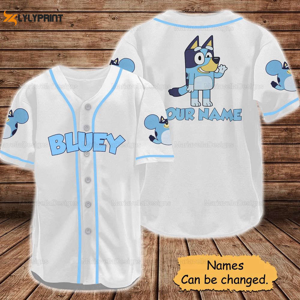 BlueyDad Baseball Jersey, Custom BlueyDad Baseball Jersey - lylyprint.com T-Shirts, Hoodie, Sweatshirt (Image 1)