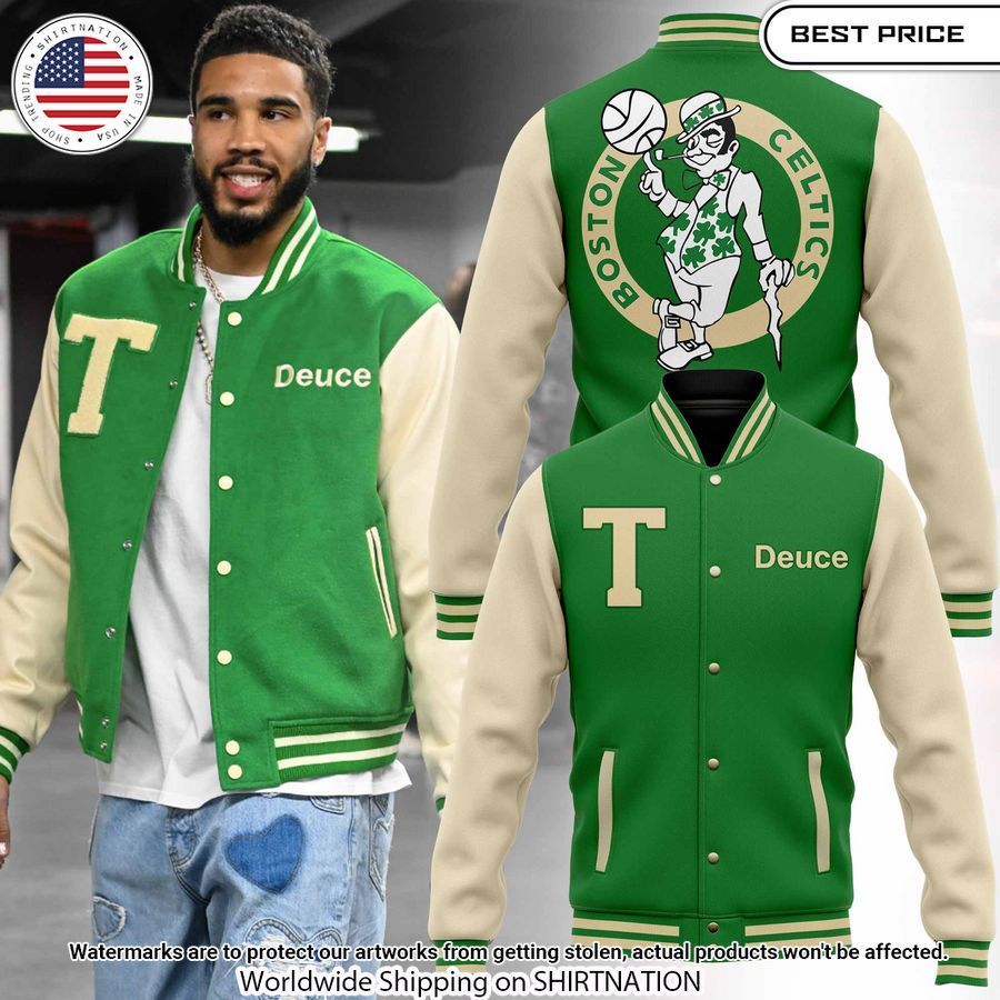 Boston Celtics Jayson Tatum Baseball Jacket