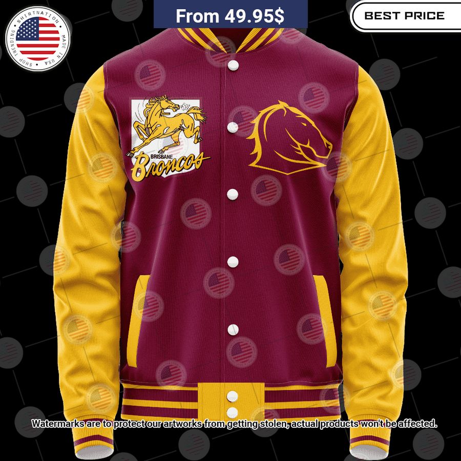 BEST Brisbane Broncos Retro Logo Revolution Custom Baseball Jacket