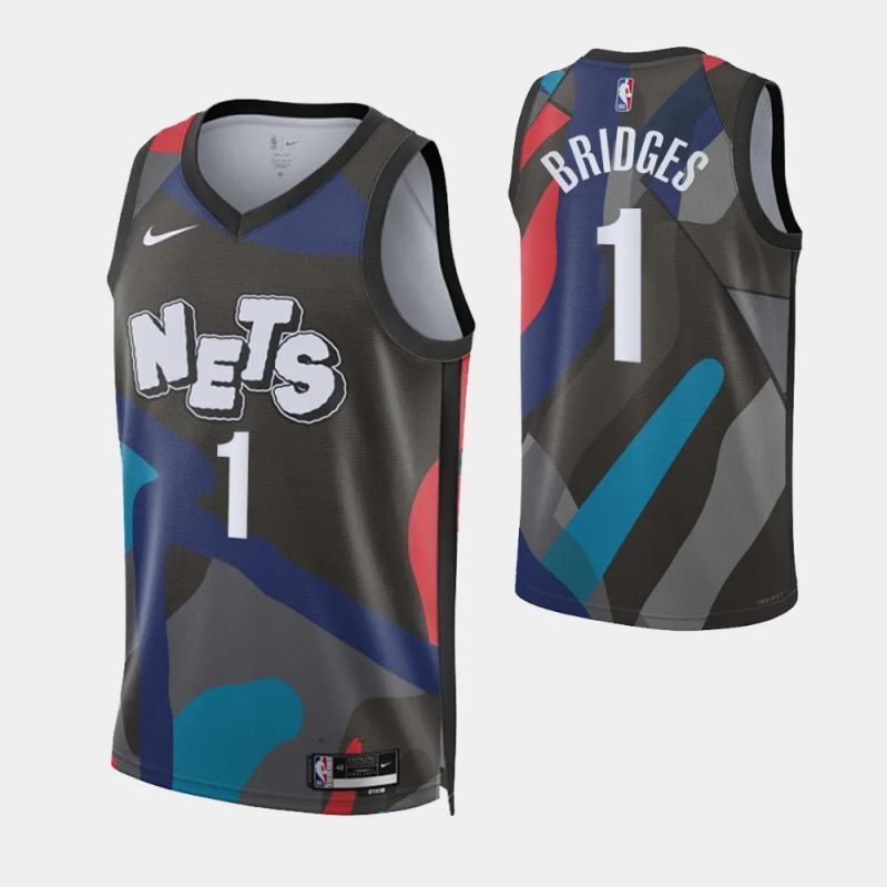 brooklyn nets #1 mikal bridges 2023-24 city edition swingman jersey