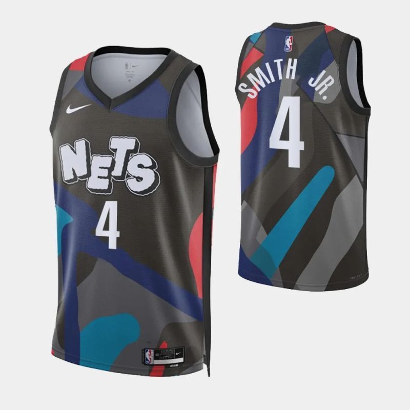 brooklyn nets #4 dennis smith jr. 2023-24 city edition swingman jersey