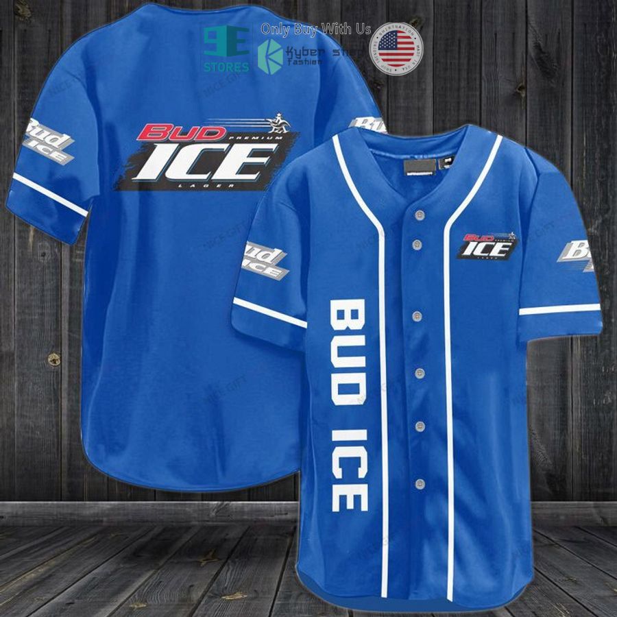BEST Bud Ice logo blue Baseball Jersey
