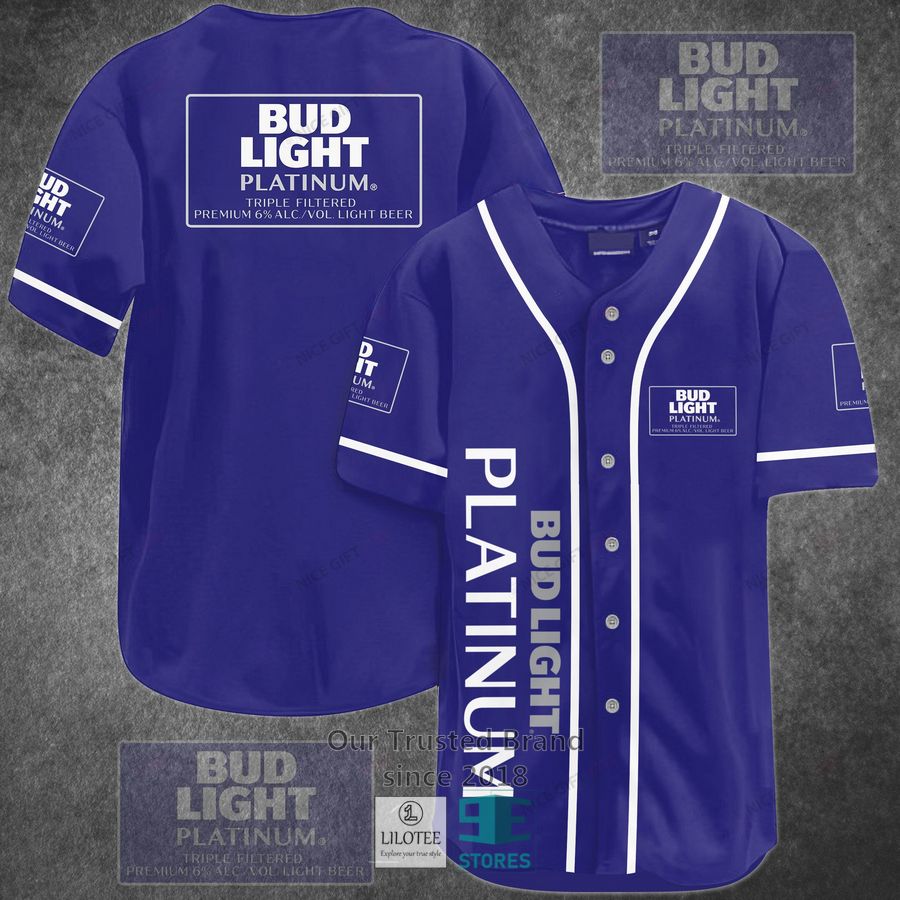 Bud Light Platinum Baseball Jersey