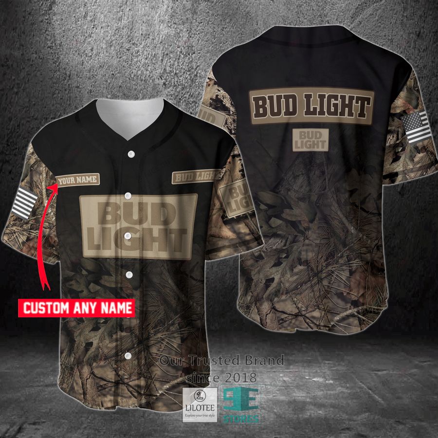 Bud Light Your Name Hunting Baseball Jersey