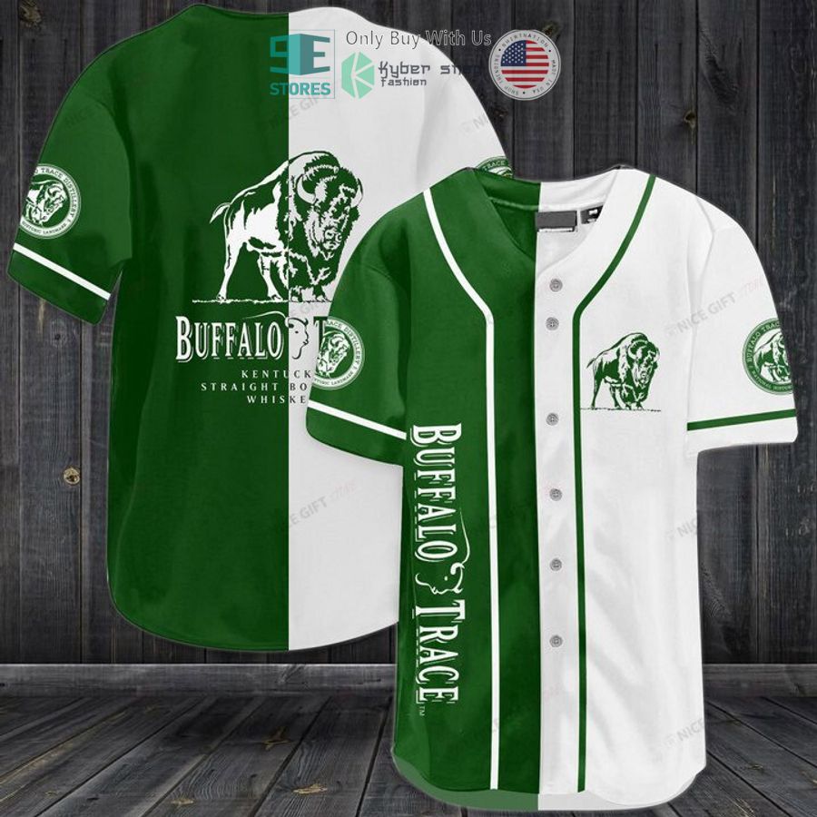 BEST Buffalo Trace green white Baseball Jersey