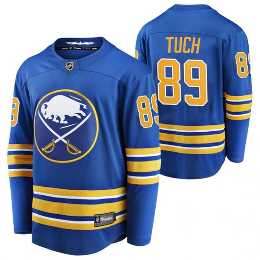 buffalo sabres #89 alex tuch royal-home-2021-trade-jersey