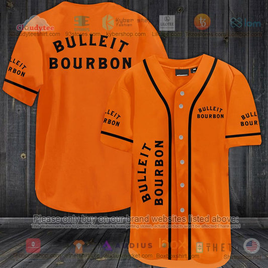 HOT Bulleit Bourbon orange Baseball Jersey Shirt