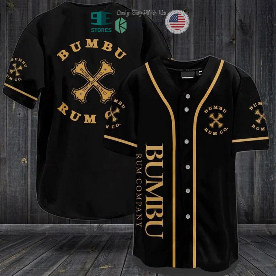 BEST Bumbu Rum Company black Baseball Jersey