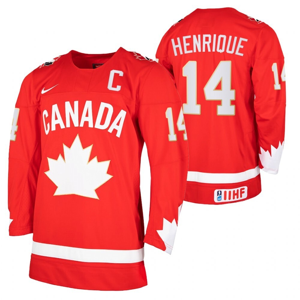 canada #14 adam-henrique--2021-iihf-world-championship-heritage-red-jersey