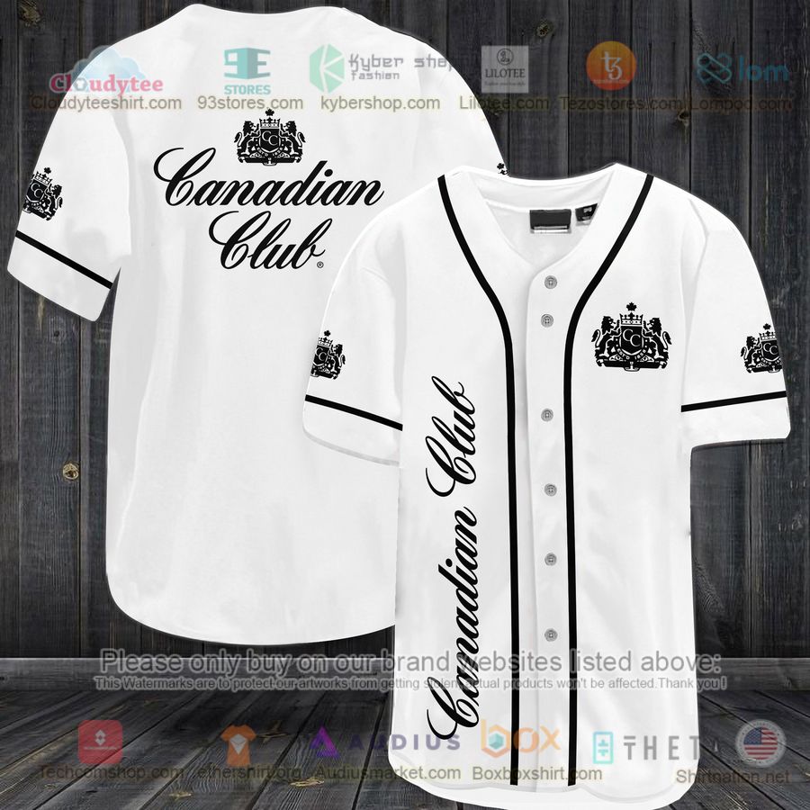 HOT Canadian Club logo white Baseball Jersey Shirt