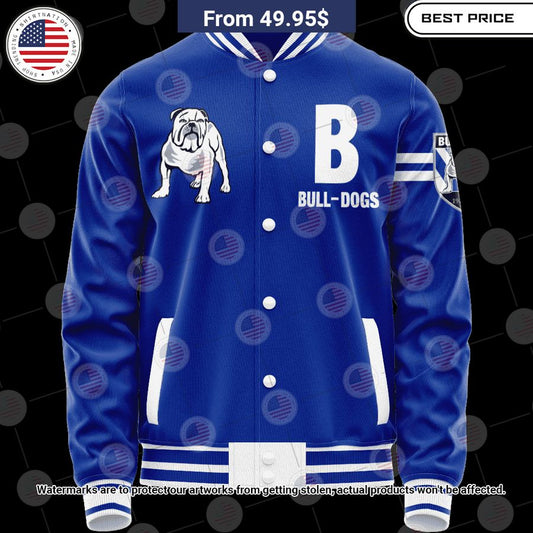 BEST Canterbury Bankstown Bulldogs Vintage Logo Custom Baseball Jacket