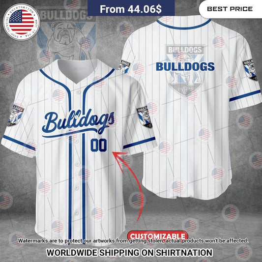 Canterbury Bulldogs Custom Baseball Jersey