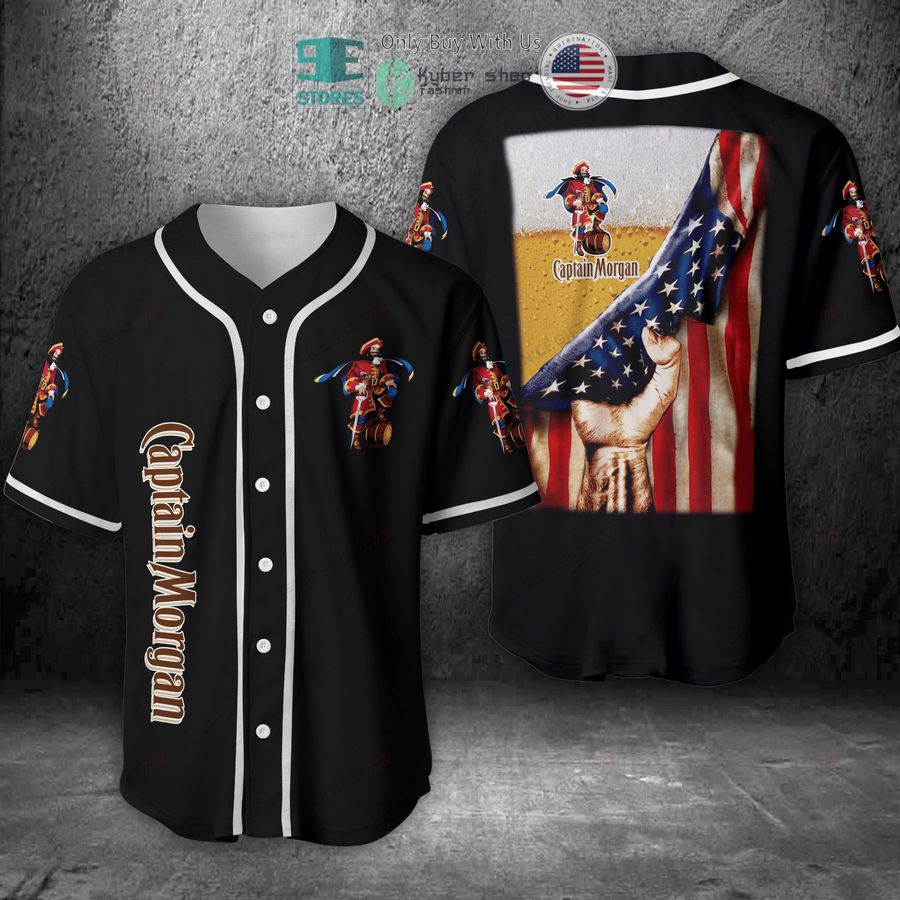 BEST Captain Morgan Beer United States Flag Baseball Jersey