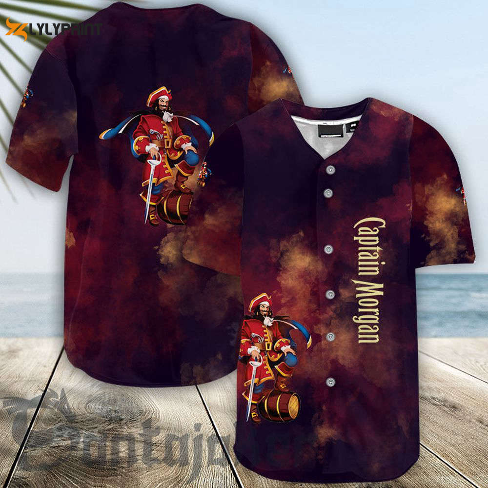Captain Morgan Colorful Smoke Baseball Jersey - lylyprint.com T-Shirts, Hoodie, Sweatshirt | WearSparks.com