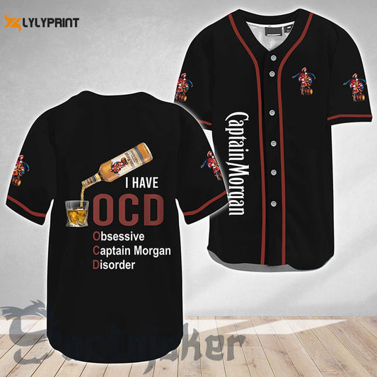 Captain Morgan I Have OCD Baseball Jersey - lylyprint.com T-Shirts, Hoodie, Sweatshirt | WearSparks.com