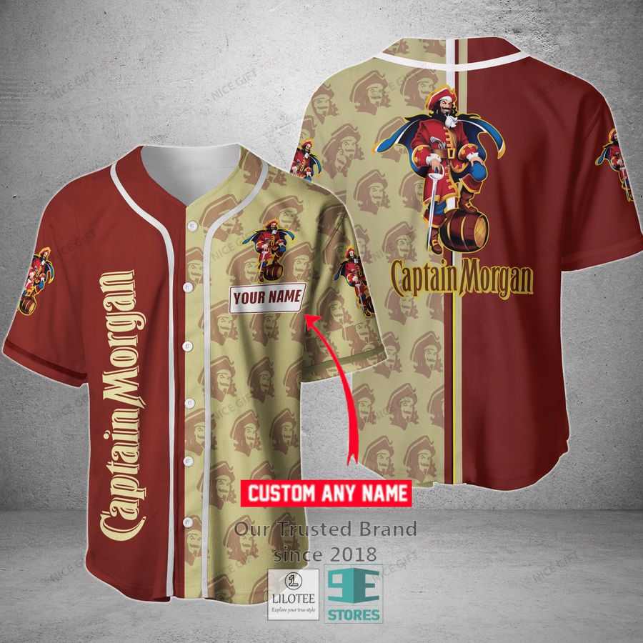 Captain Morgan Your Name Dark Red Baseball Jersey