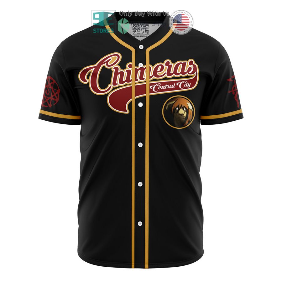 BEST Central City Chimeras Full Metal Alchemist Baseball Jersey