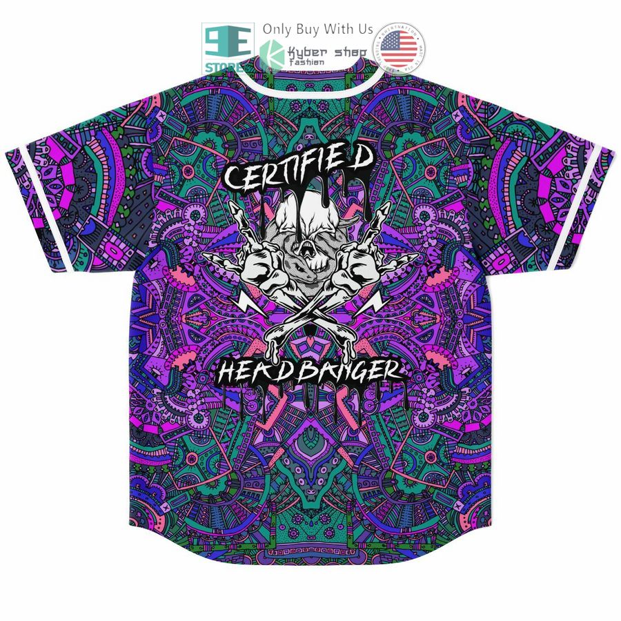 BEST Certified Headbanger trippy Baseball Jersey