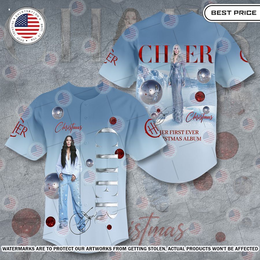 Cher Christmas Album Baseball Jersey