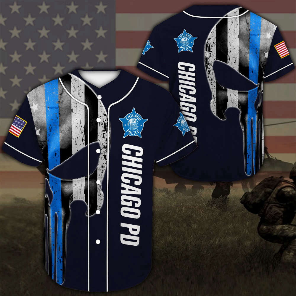 Chicago Police Department Baseball Jersey - Aopprinter T-Shirts, Hoodie, Sweatshirt | WearSparks.com (Image 2)