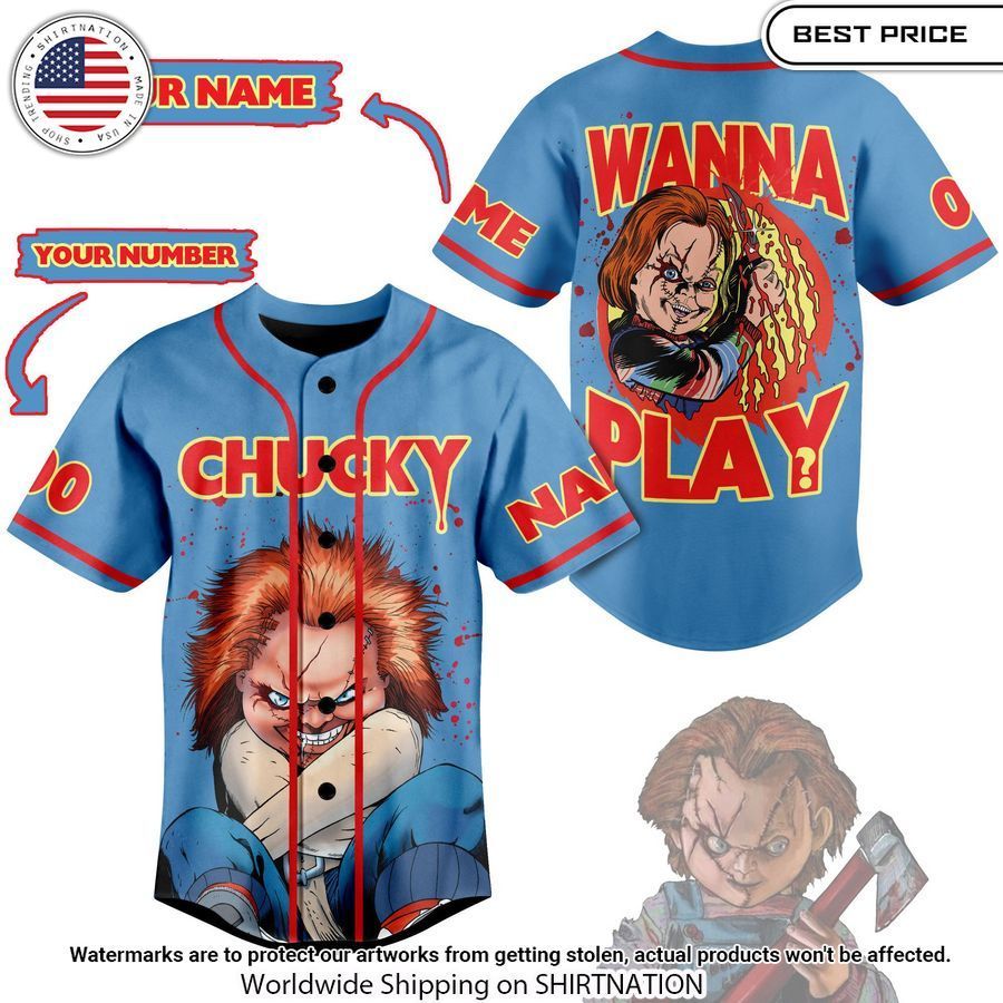 Chucky Wanna Play Custom Baseball Jersey