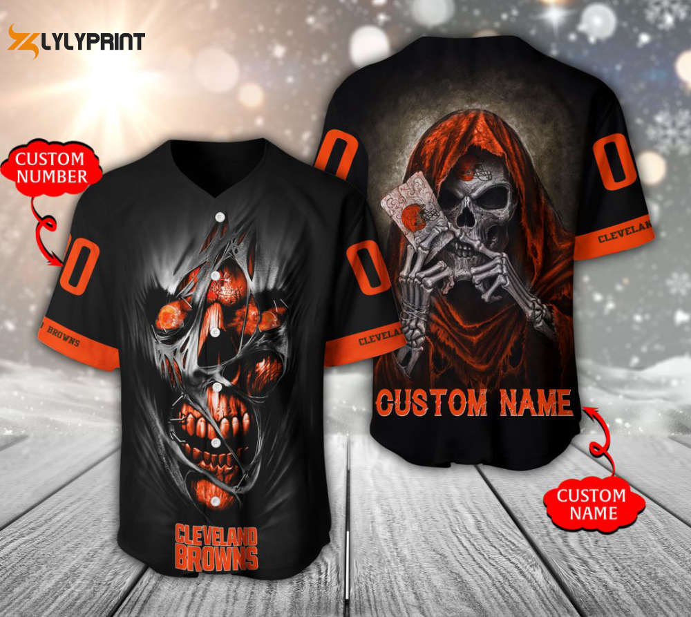Cleveland Browns Personalized Baseball Jersey Fan Gifts - lylyprint.com T-Shirts, Hoodie, Sweatshirt (Image 1)