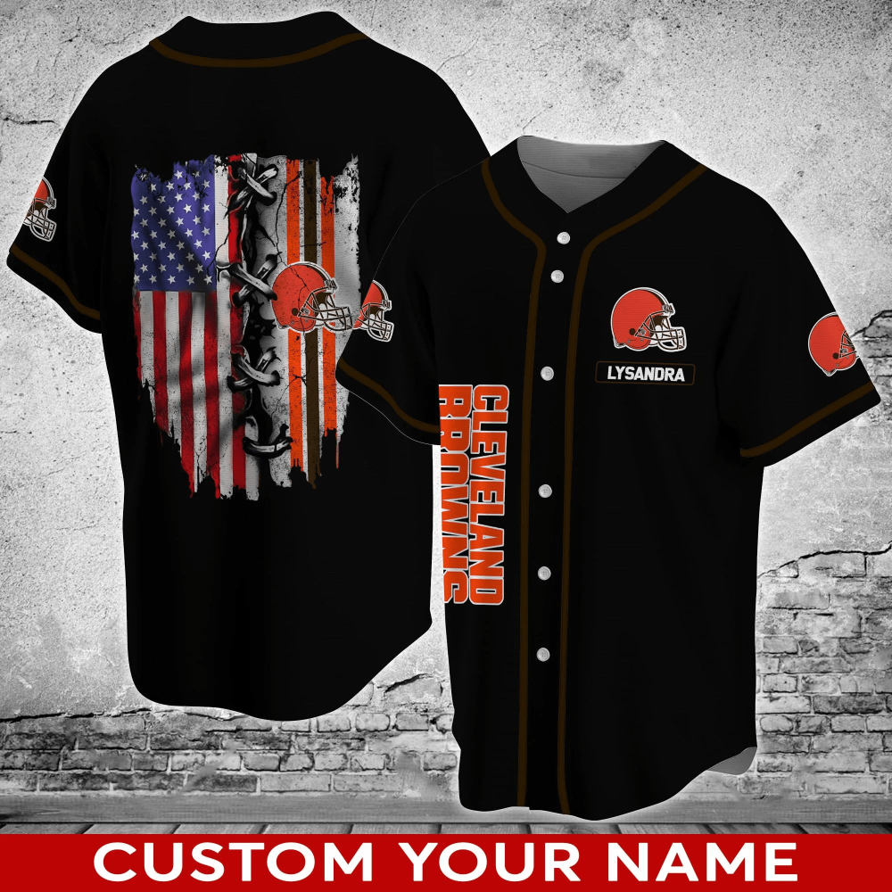 Cleveland Browns Personalized Baseball Jersey Shirt FVJ