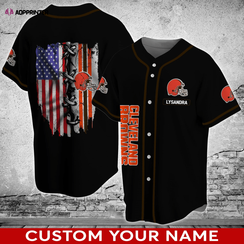 Cleveland Browns Personalized Baseball Jersey Shirt FVJ