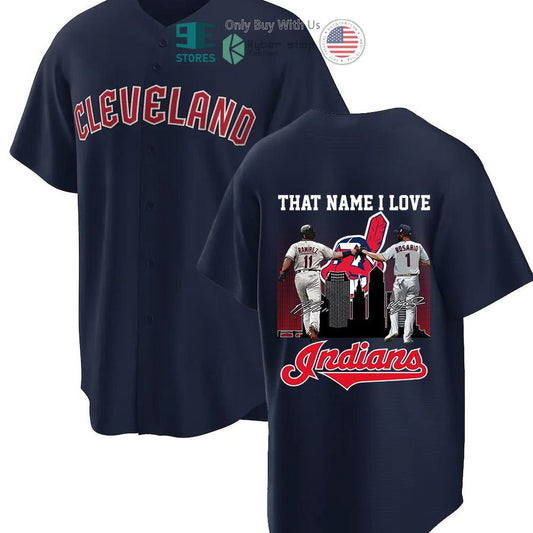 BEST Cleveland Indians That Name I Love dark blue Baseball Jersey