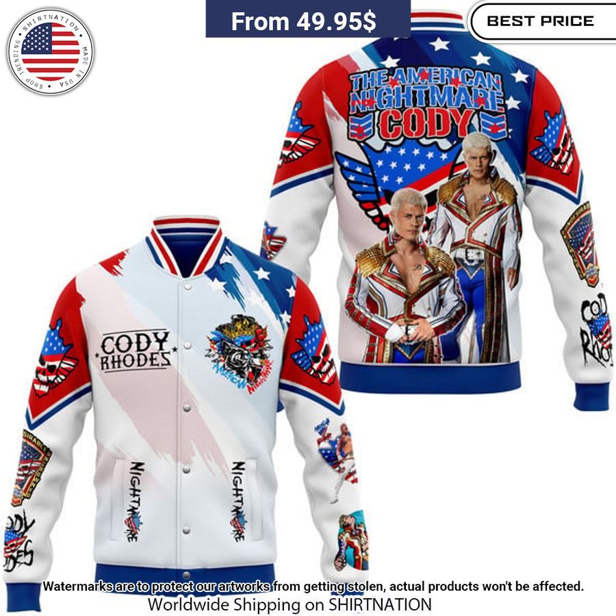 Cody Rhodes US Flag Baseball Jacket