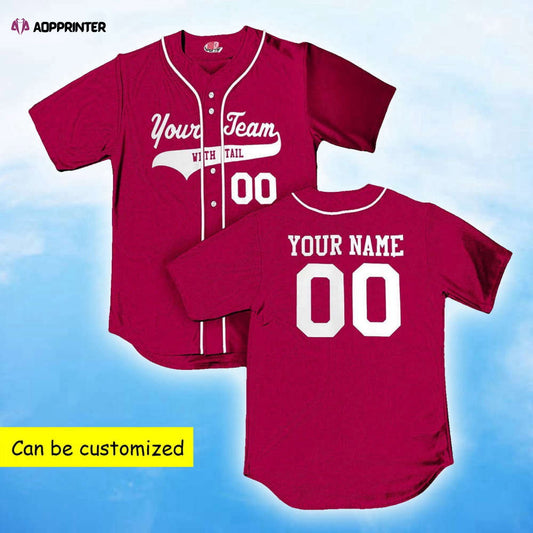 Colorful Custom Team Jesus Red Baseball Jersey Adult Unisex Sizes S-5XL