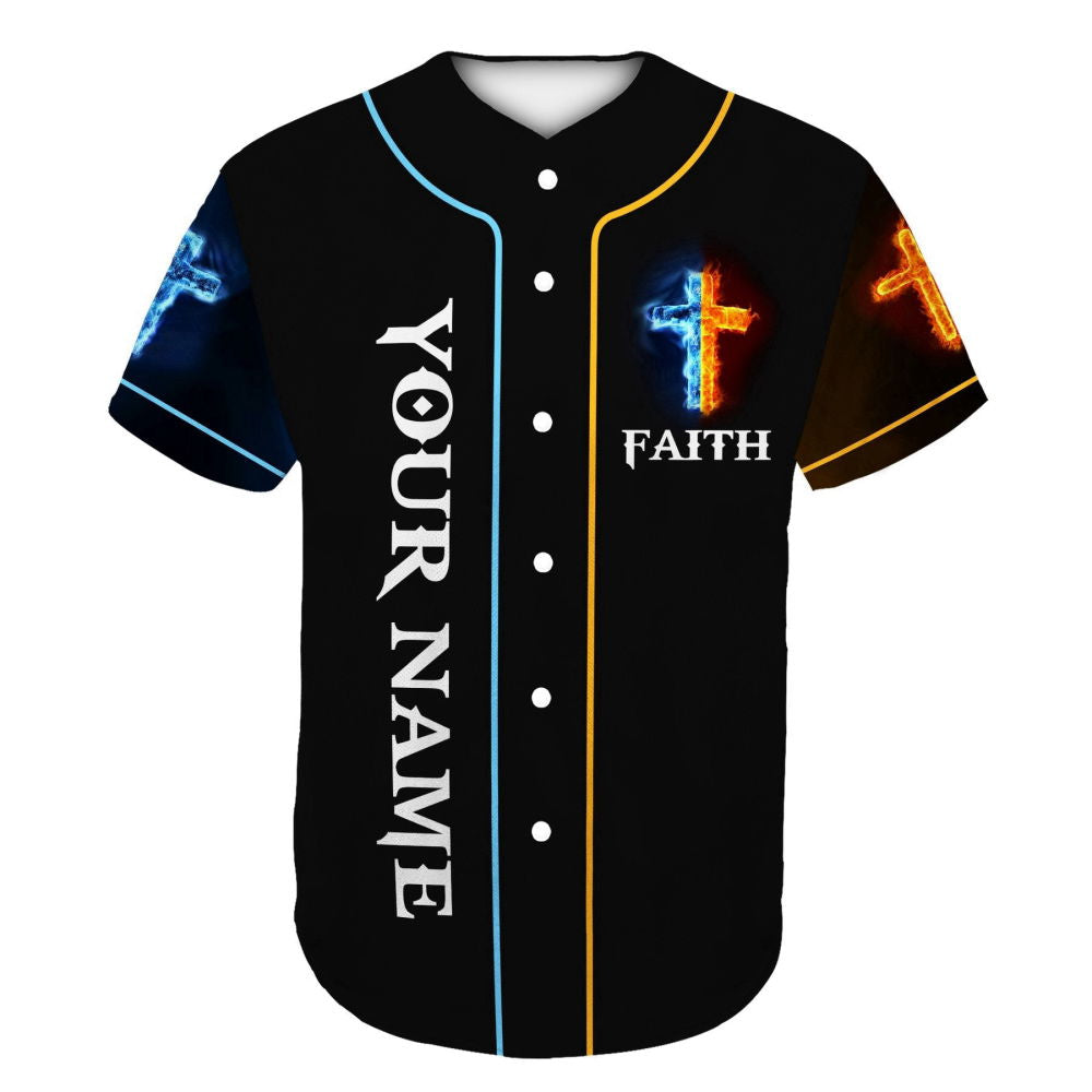 Colorful Jesus Amen Christian Baseball Jersey Custom Name Full Size S-5XL - Aopprinter T-Shirts, Hoodie, Sweatshirt (Image 2)