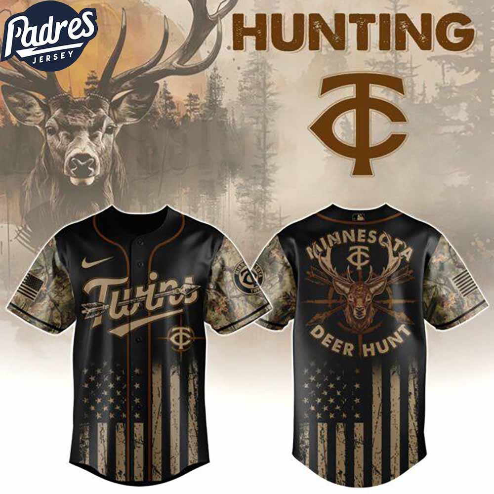 Minnesota Twins MLB X Deer Hunting Personalized Baseball Jersey - Padres Jersey Oasis: Elevate Your Baseball... (Image 1)